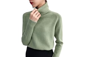 JJzex Pull en Cachemire pour Femme à col roulé et Manches Longues - Idéal pour l’Automne et l’Hiver