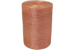 ‎YAGJIA YAGJIA Copper Net, 12.7 cm x 10 m, Snail Fence, Copper, Copper Tape Against Snails, 100% Pure Copper Mesh Copper Mesh Roll for Building Holes, Plant Protection for Home and Garden