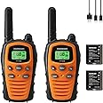 Walkie Talkies Rechargeable for Adults, Long Range PMR Two Way Radios Walky Talky with Flashlight VOX 1200 mAh Battery