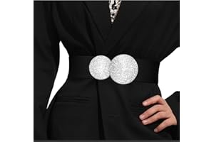 JASGOOD Women Wide Elastic Belt with Gold Buckle for Dress Stretchy Vintage Waist Belt