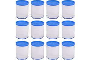 suaywo 12 Pièces Élément de Filtre a Eau Robinet Éléments Filtrants pour Robinet Élément de Filtre Robinet Anti Calcaire Filtres à Eau pour Robinet pour Évier, Cuisine, Salle de Bain