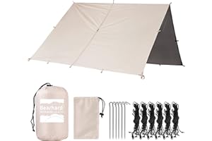 ‎BEARHARD Bearhard Wasserdicht Camping Tarp Zeltplanen, Ultraleicht Multifunktionales UV Schutz Sonnensegel Zelt, ideal für Camping, Wandern, Picknick, Outdoor Aktivitäten