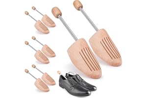 TULMERO Schuhspanner Herren & Damen – Schuhdehner aus Kiefernholz für Schuhe & Stiefel, 2 Stück – Atmungsaktive Holzspanner mit Doppelfeder für perfekte Form & Frische