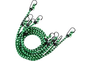 QH-SHOP Lina bagażowa, sznurki bungee różne długości mocne elastyczne paski bagażowe z haczykami na kemping rower furgonetka pokrowiec mocowanie bagaż 3 opakowanie 60 cm 80 cm 100 cm