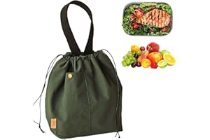 DEARBAG Kühltasche 9L Faltbare Lunchbox Tasche Lunch Tasche Isolierte Lunchtasche Niedlich Tragetasche mit Kordelzug Klein Bento Boxen Leichte Lunchpaket für Büro Picknick Schule Unterwegs Camping