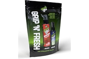 GLOVE GLU gloveglu Men's Mega and Fresh Bundle Football goalkeeping Grip Enhancer MEGAGrip and GloveFresh Pack, Black, One Size