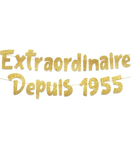 Bannière Dorée à Paillettes Awesome Since 1955 – Décorations De Fête Pour 70e Anniversaire Et Anniversaire De Mariage