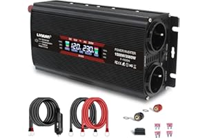 Convertisseur 12v 220v 1500W /3000W convertisseur de Tension Onduleur avec écran LCD USB
