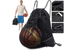 SKJJL Sac à Dos de Football à Cordon avec Sac en Filet, Sac a Dos Ballon Basketball, Impermeable en Sac de Gym à Cordelette Étanche pour Voyage Camping Gym Ecole Natation Plage Piscine