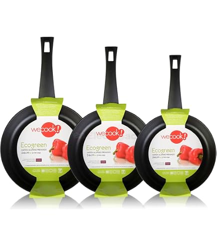 WECOOK! Ecogreen Bratpfanne 16 Cm – Antihaftbeschichtung XYLAN Plus, PFOA-frei, Für Induktion, Gas, Glaskeramik