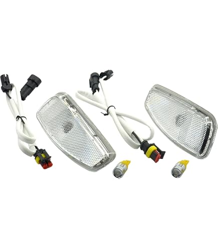 Set 2 Fari Freccia Anteriori Per Jeep Cherokee/Liberty RY 2005-2007 - Completi Di Portalampada E Lampadina, Colore Arancione