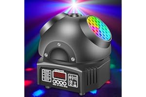 LITTLEBOYNY Luce da discoteca, T115 luce per feste, con luce LED RGB, proiettore da DJ, controllo musicale, luci DMX, per KTV, riunioni di famiglia, matrimoni, compleanni, Halloween