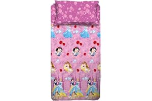 HERMET Disney Princess Single Bed Set, Pink