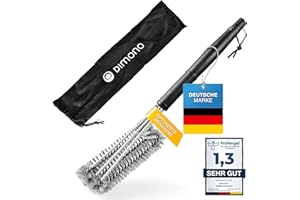 Dimono® Brosse à Barbecue Professionnelle BBQ Brosse pour Un Nettoyage à 360° en Acier Inoxydable - Nettoyer Plus Rapidement l'extérieur, Le Barbecue et Le Gril (Standard)