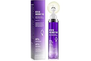 QUANHAO Sérum Contour des Yeux avec 8% de Caféine 15ml, Contour des Yeux, Crème Anti Cernes et Rides Instantané, Repulpe, éclaircit Et réduit les Poches Sous les Yeux