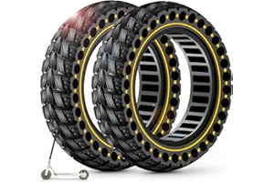 ‎BANGTING BANGTING 2PCS 60/70-6.5 E Scooter Reifen,10x2.50-6.5 Vollgummireifen, 10x2.5 zoll Ersatzreifen für Ninebot Max G2 / G30 / G30D / G30E / G30E / G30LP / G30D II / G30 Max (Gelb)