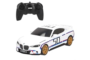 ColorBaby RASTAR Coche teledirigido BMW 3.0 CSL, Licencia Oficial, Escala 1/24, 2.4 GH.z, Puertas abatibles, Coches teledirigidos, con Luces traseras y Delanteras, Incluye Pegatinas, +6 años (41291)