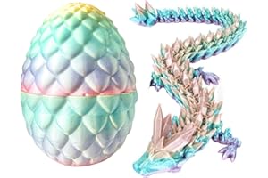 Huiyuenuo 3D Drache Im Ei Drachenei Mit Drache, Kristall Drache, 3D Drache Im Ei, Geheimnisvolle Drachen Spielzeug für Erwachsene Kinder Geschenke Heim Und Bürodek. (Regenbogen)