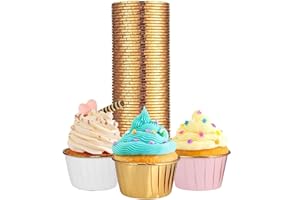 FENGLIN-JOY Caissettes Cupcake,75Pcs Moules de Cuisson en Papier d'aluminium Tasses de Papier de Cuisson pour cupcakes anniversaire mariage, fête de Noël 3-couleurs