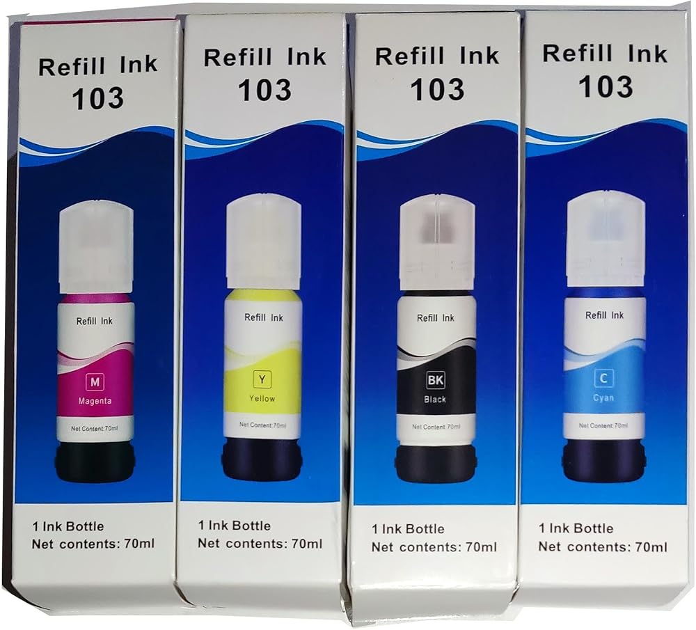 Melsan Epson ile Uyumlu EcoTank L3260 Mürekkep Muadil Set 4 Renk Takım