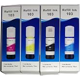 Melsan Epson ile Uyumlu EcoTank L3550 M&uuml;rekkep Muadil Set 4 Renk Takım