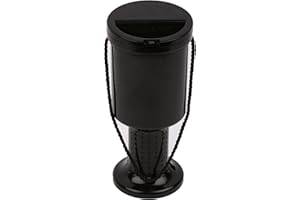 MY CHARITY BOXES Rounded Hand Held Plastic Collection Box. Charity Box Black