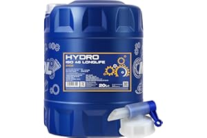 DIEDERICHS MANNOL HYDRO ISO 46 Liquide d'huile hydraulique MN2102-20 avec robinet d'écoulement