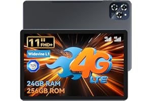 KINGRID W90 Tablet in Offerta con SIM - 24 GB+256 GB(4 TB TF), Tablet 11 Pollici, 1920 * 1200 FHD+, Android 15, 8000 mAh, 16 MP+8 MP, Gemini AI, Widevine L1, Dual 4G LTE (4 Anni di Garanzia)