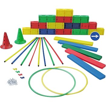Tunnel Gioco Per Bambini Italveneta Didattica - 8 Basi + 4 Archi, Per Interno/esterno, Sviluppo Motorio 3-10 Anni