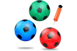 DILABNDA Mini Soccer Balls for Kids Toddlers 6-12 Months, 6'' Bouncy Soccer Kickball Learning Footballs Sport Balls for Indoor Outdoor, Playground Dodgeball Soft Ball Gift for Girls Boys 2 3 4 5 6 7(3 PCS)