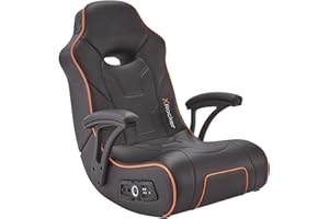 X Rocker G-Force Sport 2.1 Fauteuil de Gaming | Floor Rocker | Chaise de Jeu avec système Audio 2.1 | Noir/Orange