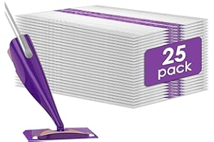 BRUVISH (25 piezas) WetJet Recambios de almohadillas desechables para trapeador Swiffer WetJet, Almohadilla de repuesto para trapeador multisuperficie para almohadillas para trapeador Swiffer Wet Jet