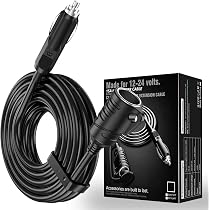 Prise Allume-cigare Dongge 12V/24V DC - 20A, Câble 2.5mm² 1m - Imperméable Marine Pour Voiture, Bateau, Moto