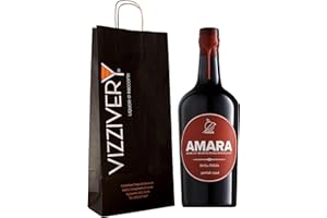 GENERICO AMARA - Amara Amaro d'Arancia Rossa di Sicilia con Busta Regalo Vizzivery - Amaro di Sicilia - 30% Vol. 1500ml - IDEA REGALO
