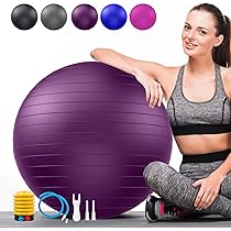 Palla Da Pilates Anti-scoppio - Fitball Da 2200lbs, Con Pompa, Per Yoga, Fitness, Gravidanza - Foto 10