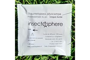 INSECTOSPHERE 1 Capsule de Phéromone Longue durée Contre la processionnaire du pin (6 Mois d'action)