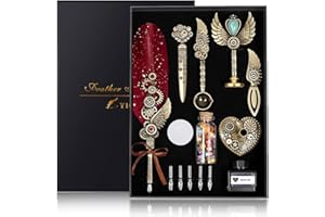 ‎YICMY YICMY Kalligraphie Set, Schreibfeder Kalligraphie Feder Vintage Federstift Tinte Set, Siegelstempel Set, Feder Kalligraphie Stift für anfänger, Calligraphy Set für Briefpapier Geschenk