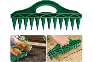 LUYANFX 12 Agujeros Sembradora Manual, Dispensador de Semillas Pequeñas, Esparcidor Herramienta Aflojar la Tierra y Sembrar Semillas con Precisión para Hortalizas y Flores (B)