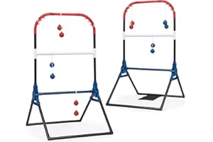 Wild Sports Folding Ladderball Set - Lightweight and Portable Outdoor Game - Includes 6 Bolos