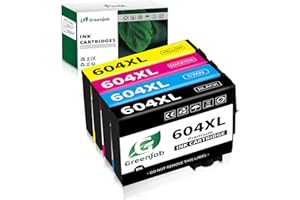 Greenjob 604XL Compatibili per Epson 604 XL Multipack per Expression Home XP-2200 XP-2205 XP-3200 XP-3205 XP-4200 XP-4205 Workforce WF-2910 WF-2930 WF-2935 WF-2950 (4 Pezzi)