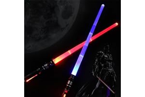 ZYGSEVE Lightsaber for Kids - 2 Pack Lightup Saber, Retractable Light up Saber, LED Light Sword Set with for Halloween Xmas Children Day Gifts
