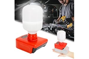 LOTTSALL Akku Lampe für Einhell 18V Akku, 12W LED Baustrahler mit E27 Bulbs 350-1300lm Einstellbare Helligkeit, Baustellenlampe, Arbeitsleuchte, Taschenlampe für Einhell Power X-Change Akkus (Keine Batterie)