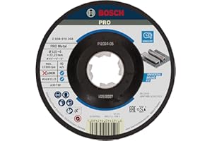 Bosch 1x Disque abrasif PRO Metal Longlife pour petite meuleuse angulaire et X-Lock, M14/22,23 mm (pour Acier, Ø 115 mm, Professional Accessoire Petite meuleuse angulaire)