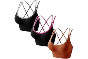 Libella Mujer Sujetador Deportivo Push Up Bustier con Amplio Correas Fitness Yoga Camisetas Sin Mangas 3714
