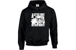 Dead Set Studio Off-Road 4X4 Men's Hoodie - 4wd Four Wheel Drive - Little Dirt Never Hurt - Classic Car Series