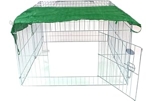 Easipet Metal Pet Run with Sunshade, Small - 122cm x 95cm x 58cm