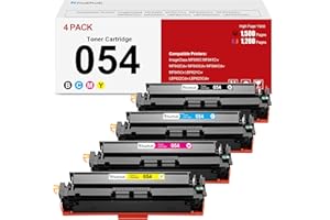 HUEHUB Zamiennik kasety z tonerem 054 do Canon 054H CRG054 CRG-054 do klasy ImageClass MF640C MF641Cw MF642Cdw MF643Cdw MF644Cdw MF645Cx LBP621Cw LBP622Cdw LBP623Cdw drukarka - 4 szt