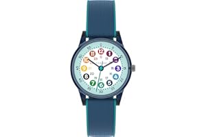 Cander Berlin MNA 0130 M Kinderarmbanduhr Klett Armbanduhr Kinder Mädchen Junge 3 ATM wasserdicht Lernuhr analog blau