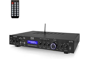 Pyle 200W HiFi Stereo Verstärker – 5-Kanal Receiver mit Radio & Bluetooth, MP3 USB/SD/AUX, Heimkino Surround Verstärker