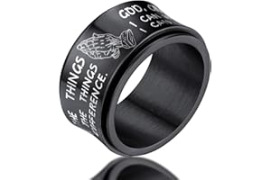 FaithHeart Bague Tournante Homme Acier Inoxydable,Bagues Celtique/Etoile de David/Religieux,Bijoux Anneau Anti Stress Taille 54-66.5,Unique Cadeau Anniversaire pour Hommes Garçons